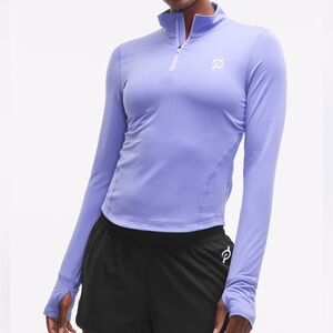 Peloton Purple Soft Tech Jersey Quarter Zip Pullover Sweater Women’s Size Large